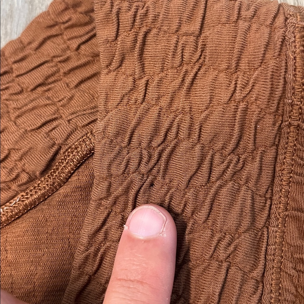 Lululemon Rippled Knit V-Neck Pullover Copper Brown Women’s Size 6 Long Sleeve - Picture 12 of 12